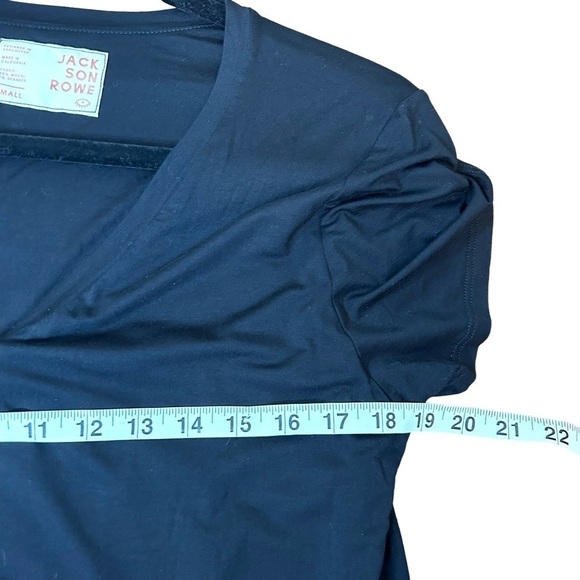 JACKSON Rowe Black V-Neck T-Shirt Dress - Picture 8 of 8